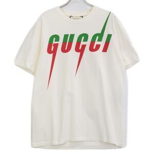 Gucci 565806 Xjazy White Logo Braid T-shirt S